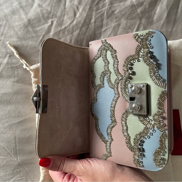 Valentino Glam Lock Rockstud - beaded Cloud shoulder bag, authentic, pristine - Picture 9 of 13